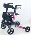 2in1 Wheelchair Walking Frame Rollator Adjustable Mobility Walker Aid Wheels