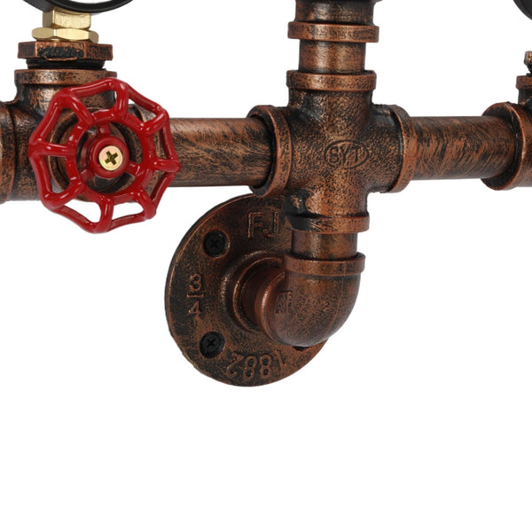 Vintage Water Pipe Lamp 3-Head Steampunk Wall Fixture Home Decro Xmas Gifts AU