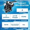 SP0714T Top-Mount Multiport Control Valve Compatible w/ Hayward Pro & VL Series