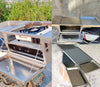 Foldable Motorcycle Trunk Camping Box Stall Box Shelves Barbecue Picnic Table