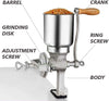 500g Grain Grinder Hand Mill with Large Hopper for Barley Wheat Coffee Feed