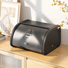 Metal Bread Bin Loaf Box Kitchen Food Storage Containers with Roll Top Lid