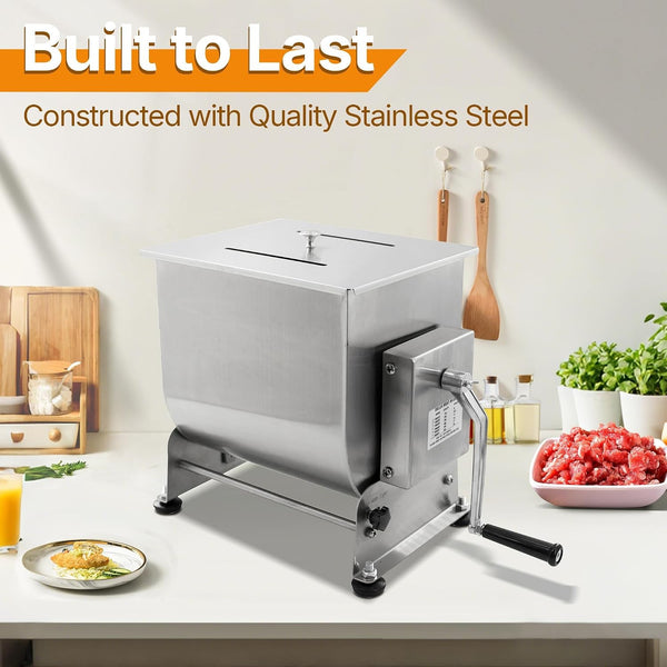 44Lbs Tilt Tank Meat Mixer Stainless Manual Meat Blender Grinding Machine AU