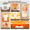 Clothes Dryer Warm Air Folding Drying Machine Compact Mini Dryer With Timing