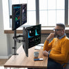4 Monitor Stand Fits For 30 inch Computer Screen Full Adjustable Monitor Arm