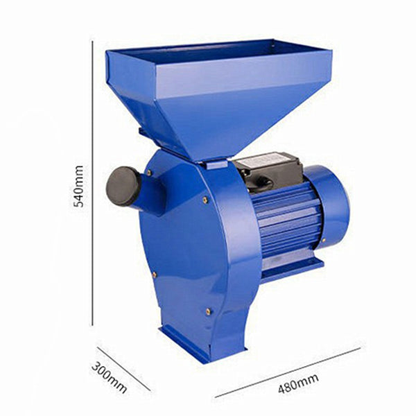Grain Grinder Corn Barley Wheat Mill Electric Grain Crusher Adjustable Thickness