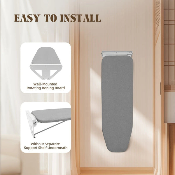 Wall-Mounted Ironing Board Fold Down Ironing Station Ironing Board for Home