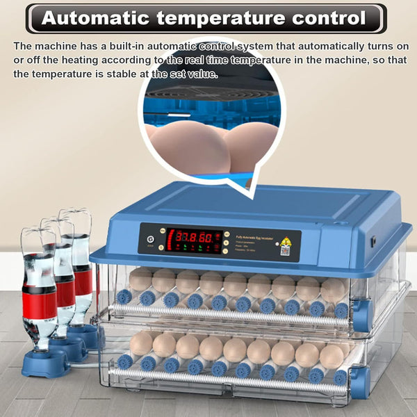 Automatic Egg Incubator Led Digital Fully Eggs Poultry Hatcher Chicken Duck