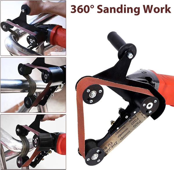 220V Pipe Tube Polisher Sander Belt Sander Grinder Machine w/50pcs Sanding Belts