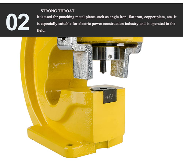 Hydraulic Hole Puncher w/ 4 Dies for Iron Plate Copper Aluminum Stainless Steel