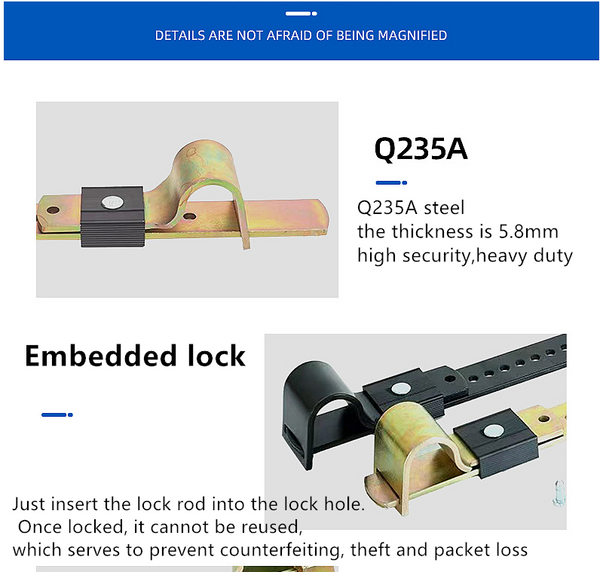 Logistics Container Lock Seal Cargo Door Lock High Security Tamper-Proof Barrier