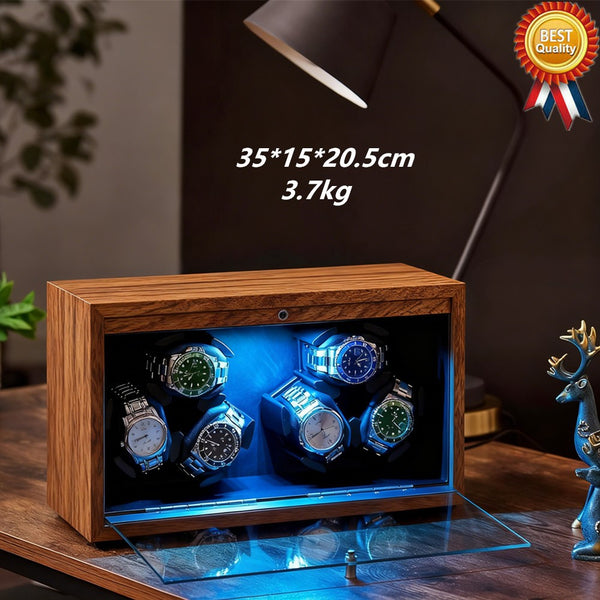 Automatic Rotation Watch Winder 4 Rotating Modes&6 Watch Slots For Xmas Gift AU