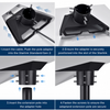 Stainless Steel Pivot Roof Mount Kit Heavy Duty Roof & Wall 180° Adjustable Pole