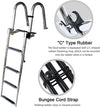 4 Steps Boat Ladder Telescoping Telescopic Yacht/Pontoon Ladder Boarding Ladder