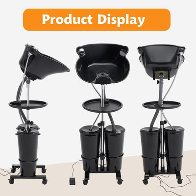 Hair Basin Salon Mobile Backwash Shampoo Bowl Sink Hairdressing Washing Portable