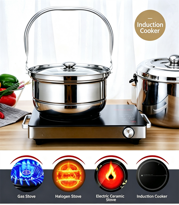 Energy-Saving Stainless Steel Soup Pot, Heat Preservation Pot Environmentally