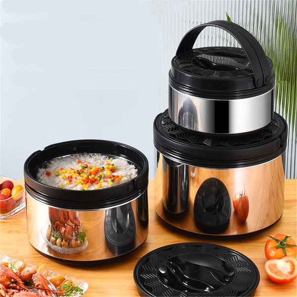 Stainless Steel Hot Cold Food Insulated Casserole Hot Pot Set of 3 (2.5L,5L,8L)