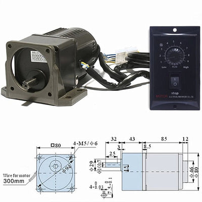 220V AC Gear Motor Variable Speed Controller Electric Motor Speed Controller