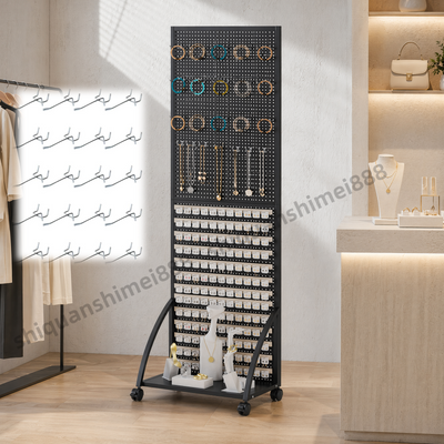 Mobile Pegboard Display Stand with 20 Hooks Jewelry Retail Pegboard Racks AU