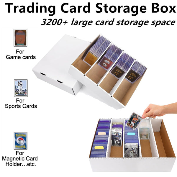 LPG Cardboard 3200ct Trading Card Storage Box with Lid for Tcg Mtg Sports Cards