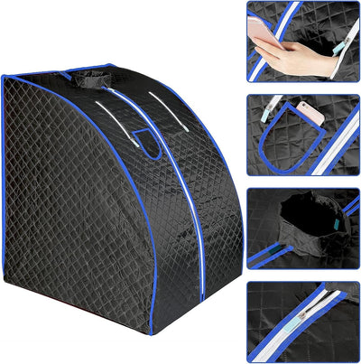 Portable Steam Sauna Tent Therapeutic Home Spa Full Body Kit With 3L Steam Pot