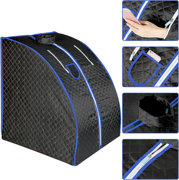 Portable Steam Sauna Tent Therapeutic Home Spa Full Body Kit With 3L Steam Pot