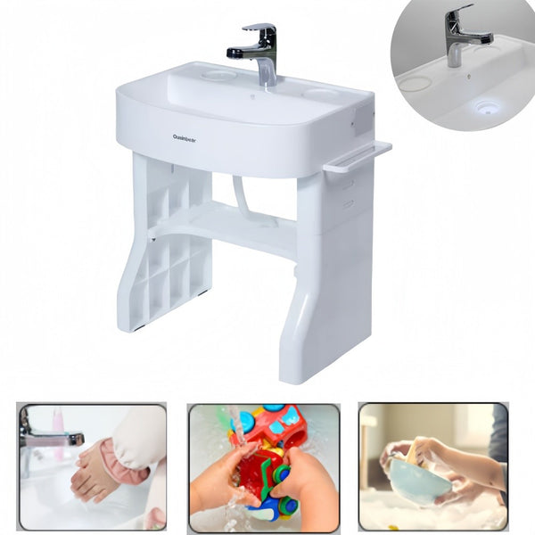 Adjustable Wash Basin Station For Child Toddler Early Training Learning Plastic