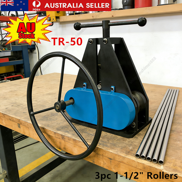 Nisorpa TR-50 Manual Roll Tube Bender W/ 3pcs 1-1/2" Rollers Dies Tube Bending