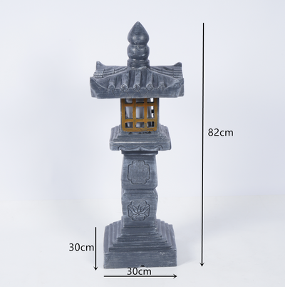 Decor Pagoda Lantern Outdoor Statue Handcast Polyresin Garden Statue