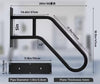26" Hand Rails for Outdoor Steps U-Shape Handrails Safety Railing Grab Bar AU