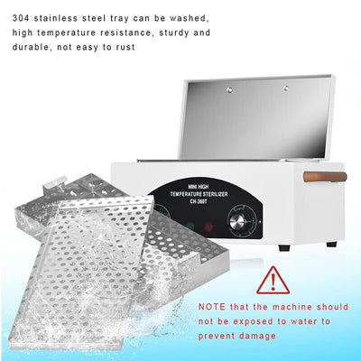 2L Medical Autoclave Dry Heat Sterilizer Tattoo Tools Disinfection Machine 220V