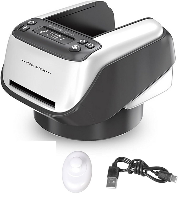 2in1 Automatic Card Shuffler and Dealer Machine 360° Rotating Deal Poker Sorter