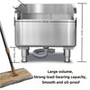 Commercial Mop Sink Stainless Steel Utility Sink Floor Mounted 45*41*55cm w/Leg