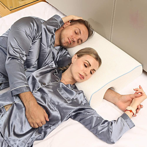Cuddle Pillow for Individual/Couple Side Sleepers Ergonomic Pillow with Arm Hole