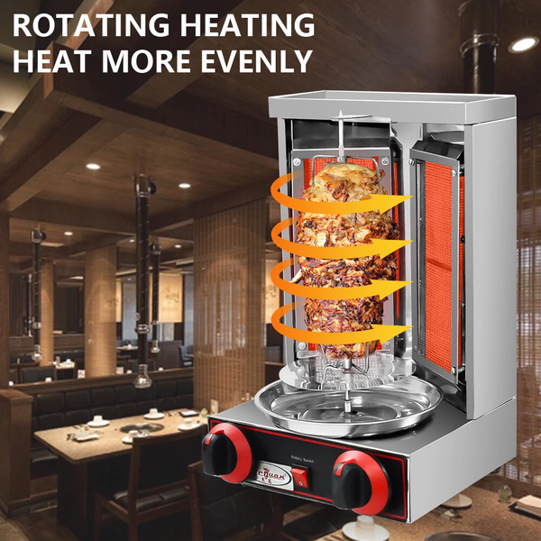 LPG Shawarma Doner Kebab Machine Gyros Kabab Grill Rotisserie Stainless Steel AU