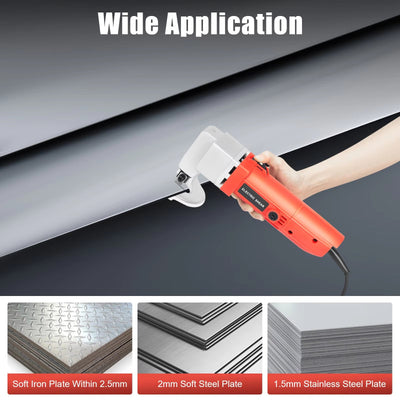 Electric Nibbler 2.5mm Sheet Metal Shear 500W Hand-held Scissor Cutter 2000r/min