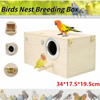 Oversized Bird Nest Breeding Box Parakeet Budgie Cockatiel Nesting Window Wooden