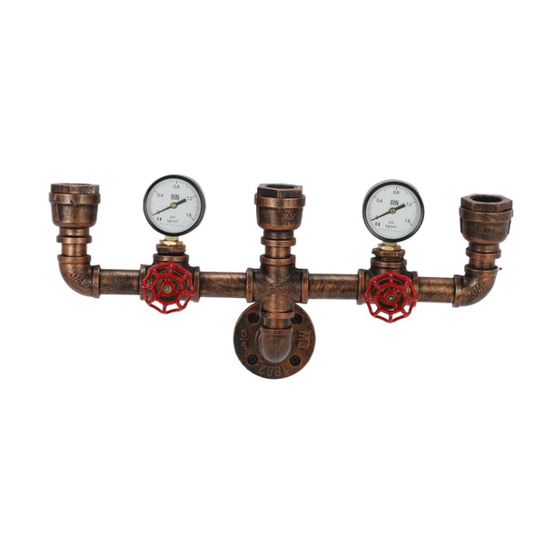 Vintage Water Pipe Lamp 3-Head Steampunk Wall Fixture Home Decro Xmas Gifts AU