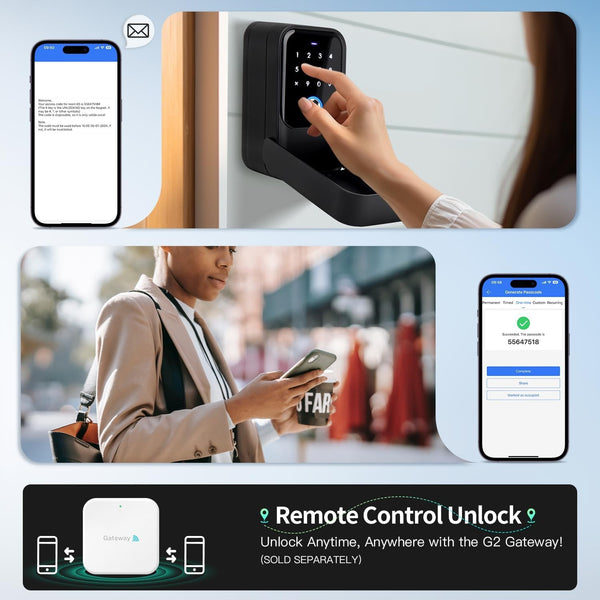 Smart Key Lock Box Fingerprint Waterproof Key Safe TT-Lock APP for Airbnb Home