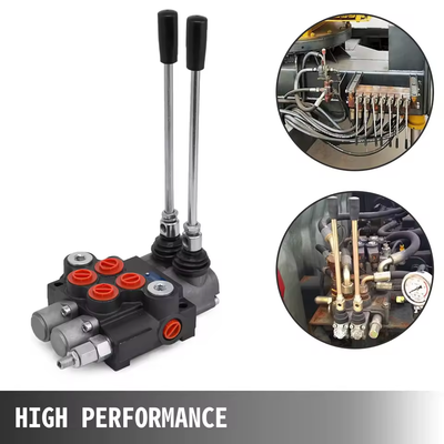 2-Spool Hydraulic Directional Control Valve Ports Double Acting 40l/min