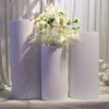 3/5x Round Wedding Plinth Cylinder Pedestal Display Stand White Ripple Stand AU