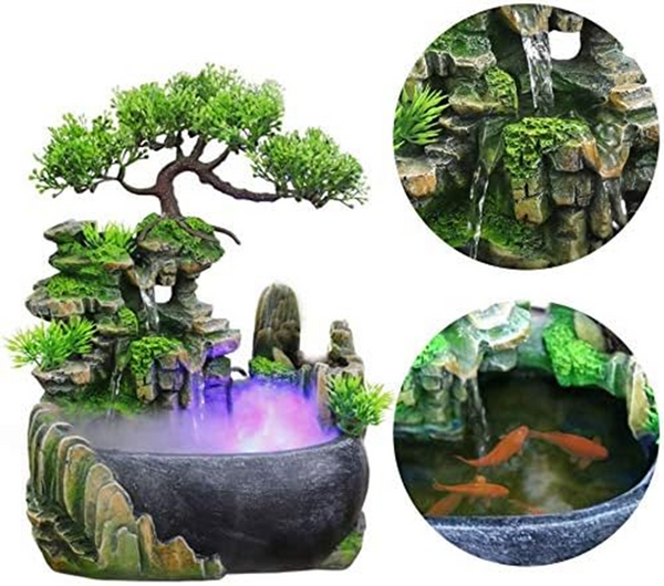 Calming Fountain Water Feature Ornament Relaxing Soothing Indoor Home Decor