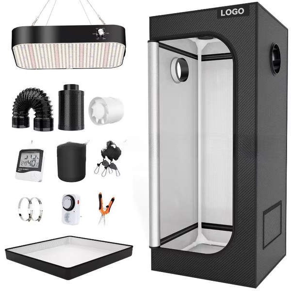 Hydroponics Grow Tent Full Spectrum LED Grow Light Kits Inline Fan Filter System