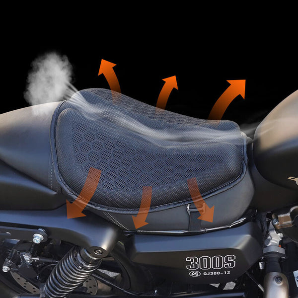 Motorcycle Seat Foldable 3D Honeycomb Gel Seat Cushion Pressure Relief Air Pad