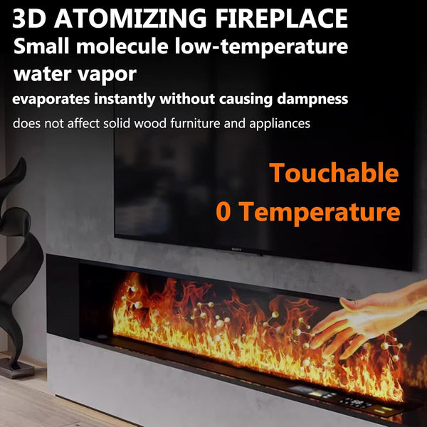 Water vapor fireplace 4D electric fireplace 168 Color Changes Voice App Control