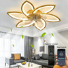 31'' Ceiling Fan With Light w/DC Motor 7 Blades Hanging Fan Light Fixtures Timer