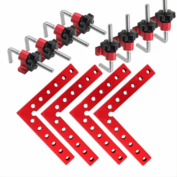4 Pack 90° Positioning Squares Right Angle Clamps for Woodworking Corner Clamps