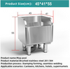 Commercial Mop Sink Stainless Steel Utility Sink Floor Mounted 45*41*55cm w/Leg