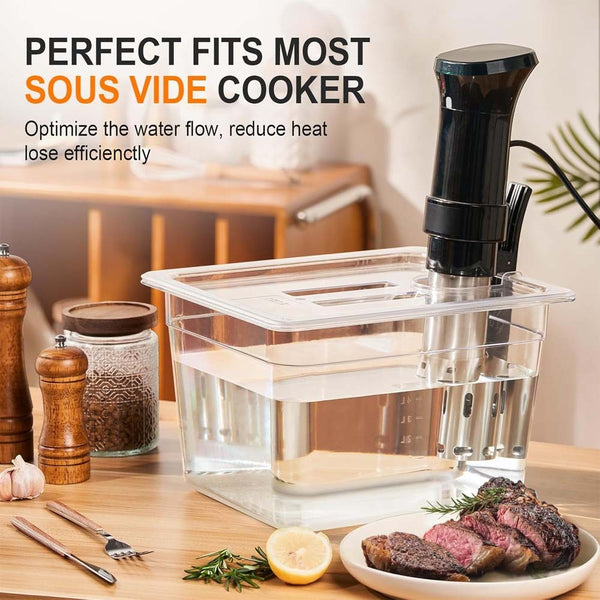 Sous Vide Container  12L Sous Vide Rack with Lid & Rack - BPA Free Complete Sous