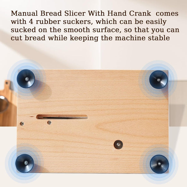 Manual Bread Slicer for Sourdough & Crusty Artisan Breads Adjustable Blade